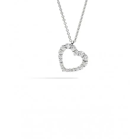 Collana ReCarlo Anniversary Cuore Filo Oro Bianco 18 Kt Diamante 0,23 ct F VS P01CU009/022