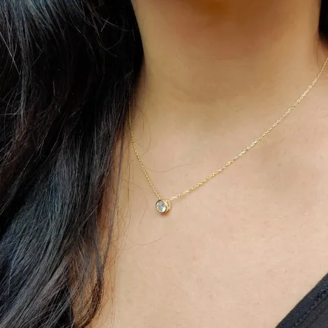 Collana Donna Raggi Punto Luce Argento Dorato