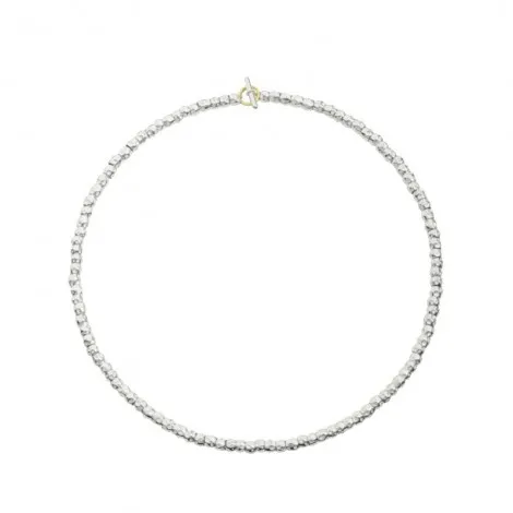 Collana Dodo Granelli Argento Oro Giallo 18kt