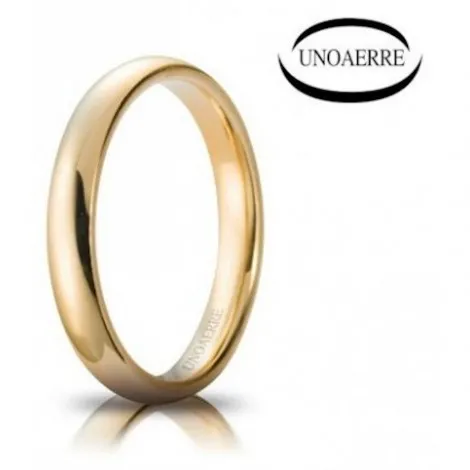 Fede Unoaerre Comoda Oro Giallo 3 mm Misure 26-30