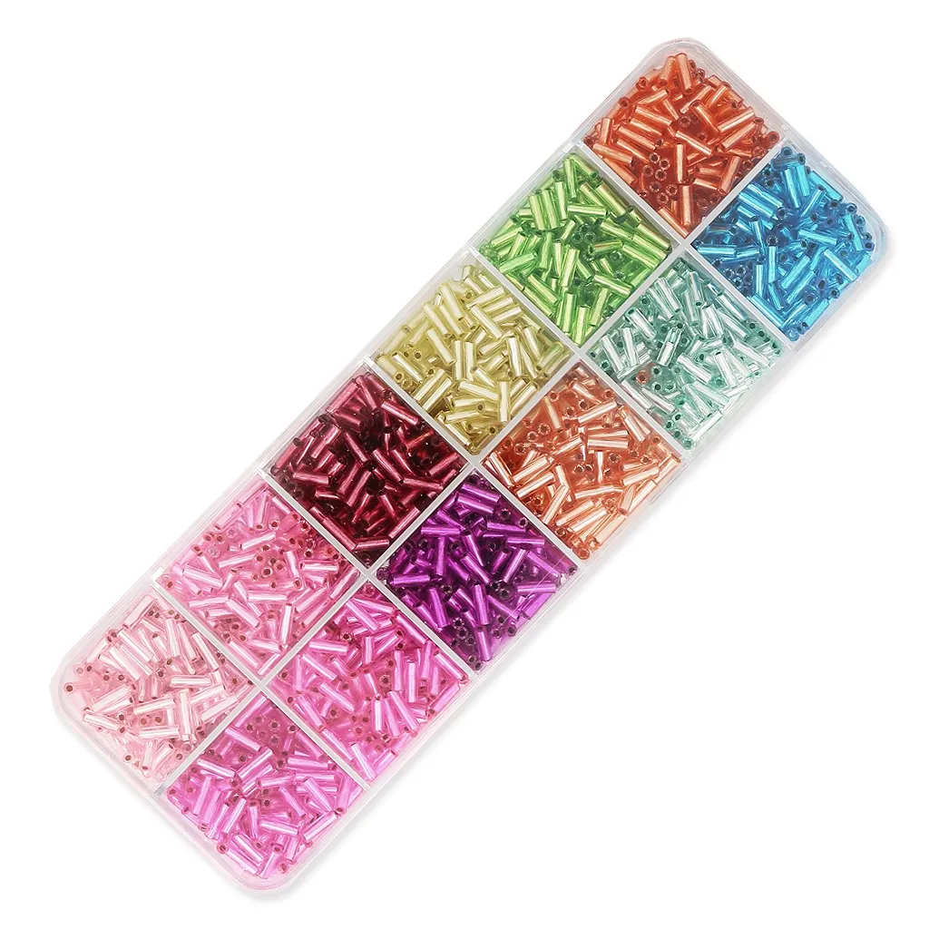 Abbinamento conteria tubes Ornela 6x2 mm Dyed Silver Lined x200g