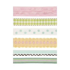 Abbinamento di 6 nastri Garden Party x 90 cm