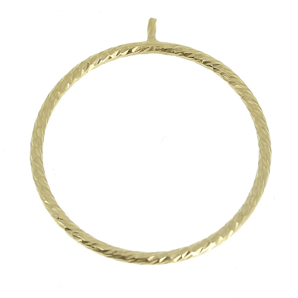 Anello lavorato per perla mezzo foro in Gold filled  Taglia 54 x1