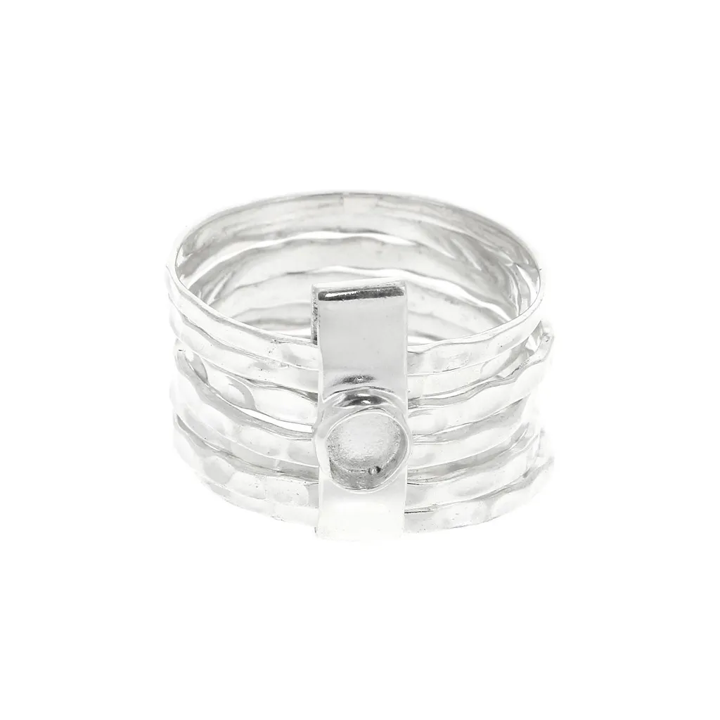 Anello per cabochon 4 mm - Misura 58 - Argento 925 x1