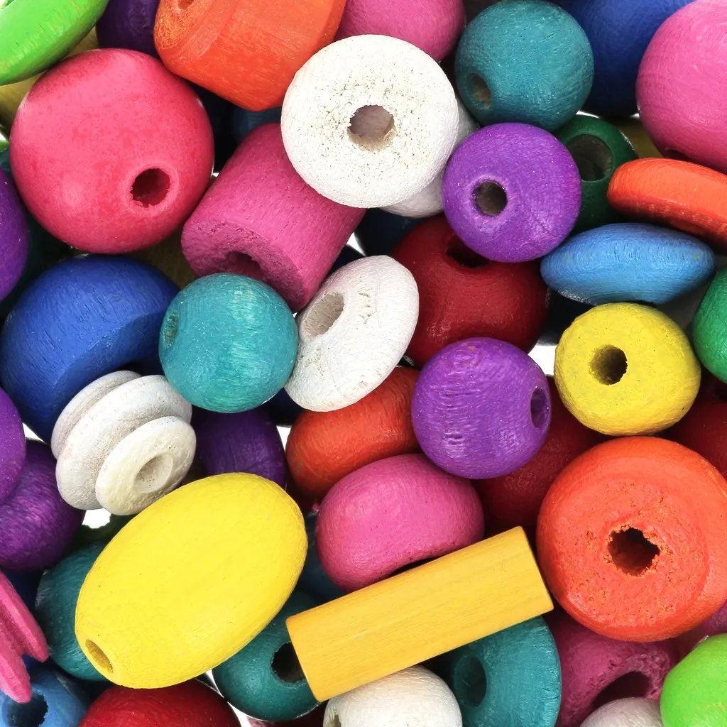 Assortimento di perle in legno Multicolore  x50g