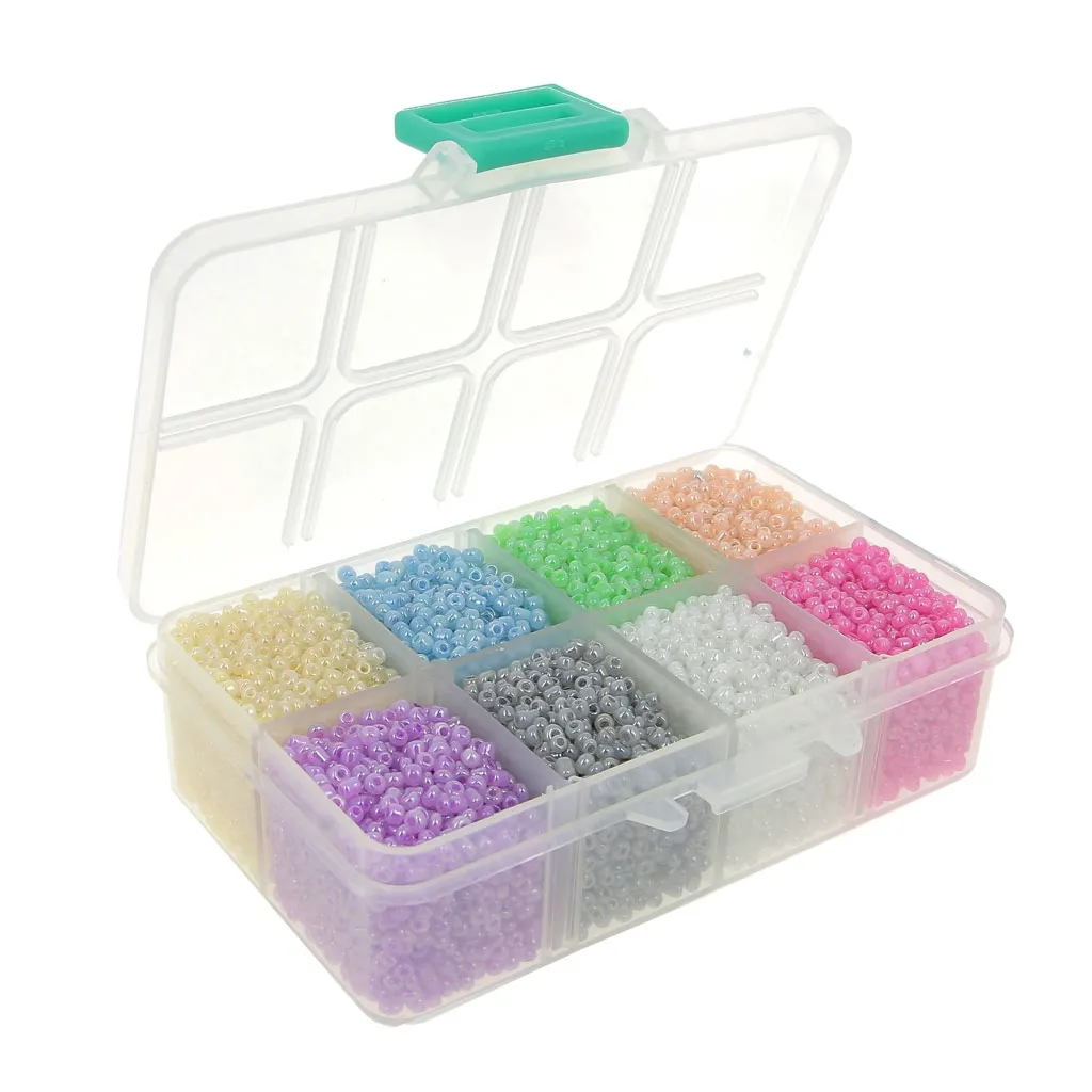 Assortimento rocailles 12/0 -  2 mm - Luster  - Multi Pastel x1