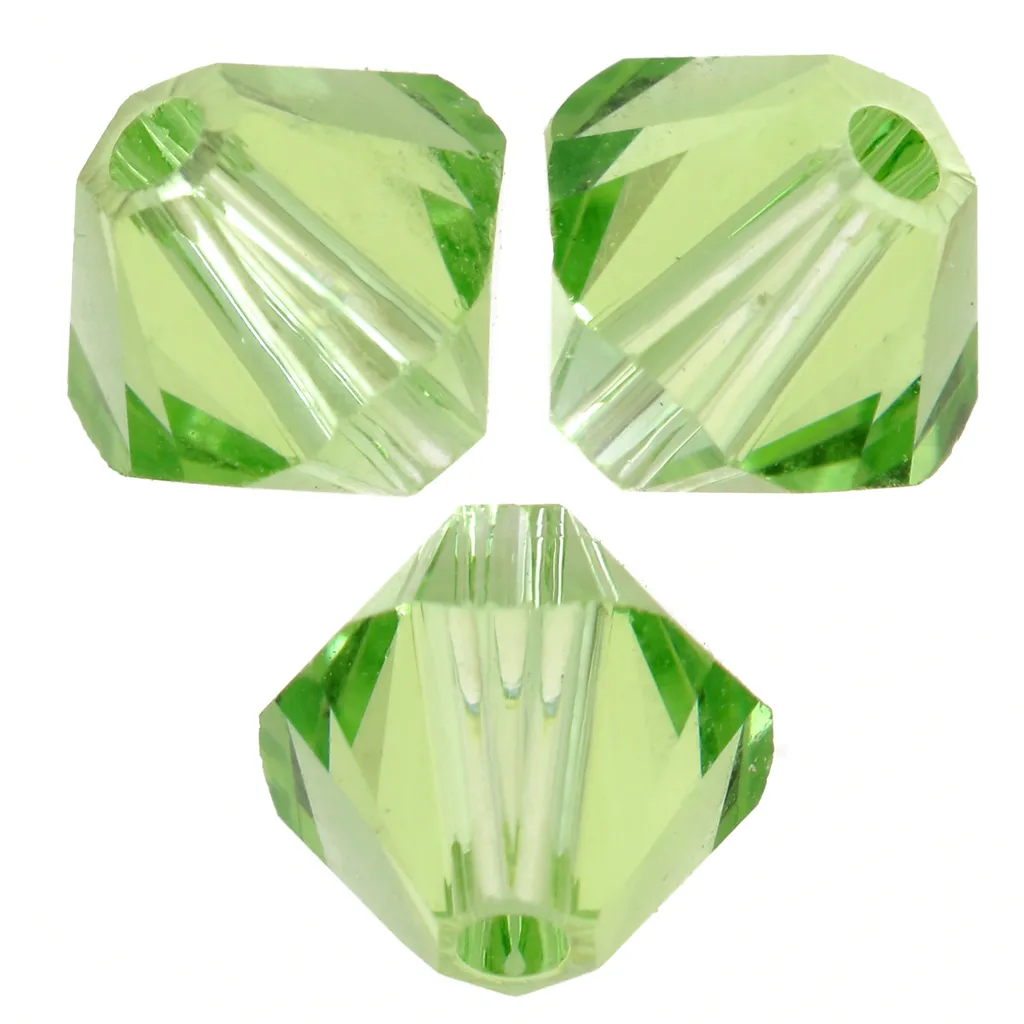 Biconi di cristallo PureCrystal 5328 da 6 mm - Reinvented Peridot x20