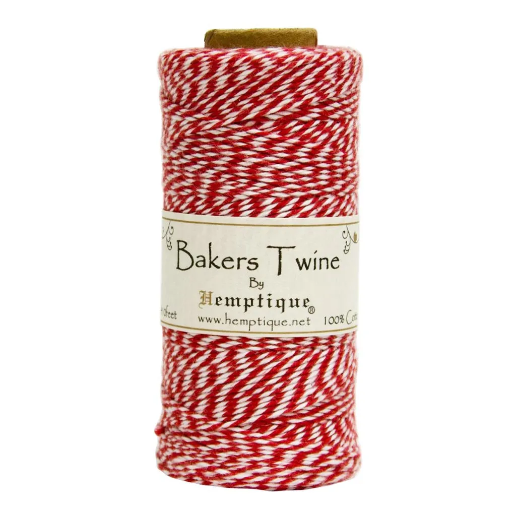 Bobina di 125 metri di spago Bakers Twine 1 mm Bianco/Rouge
