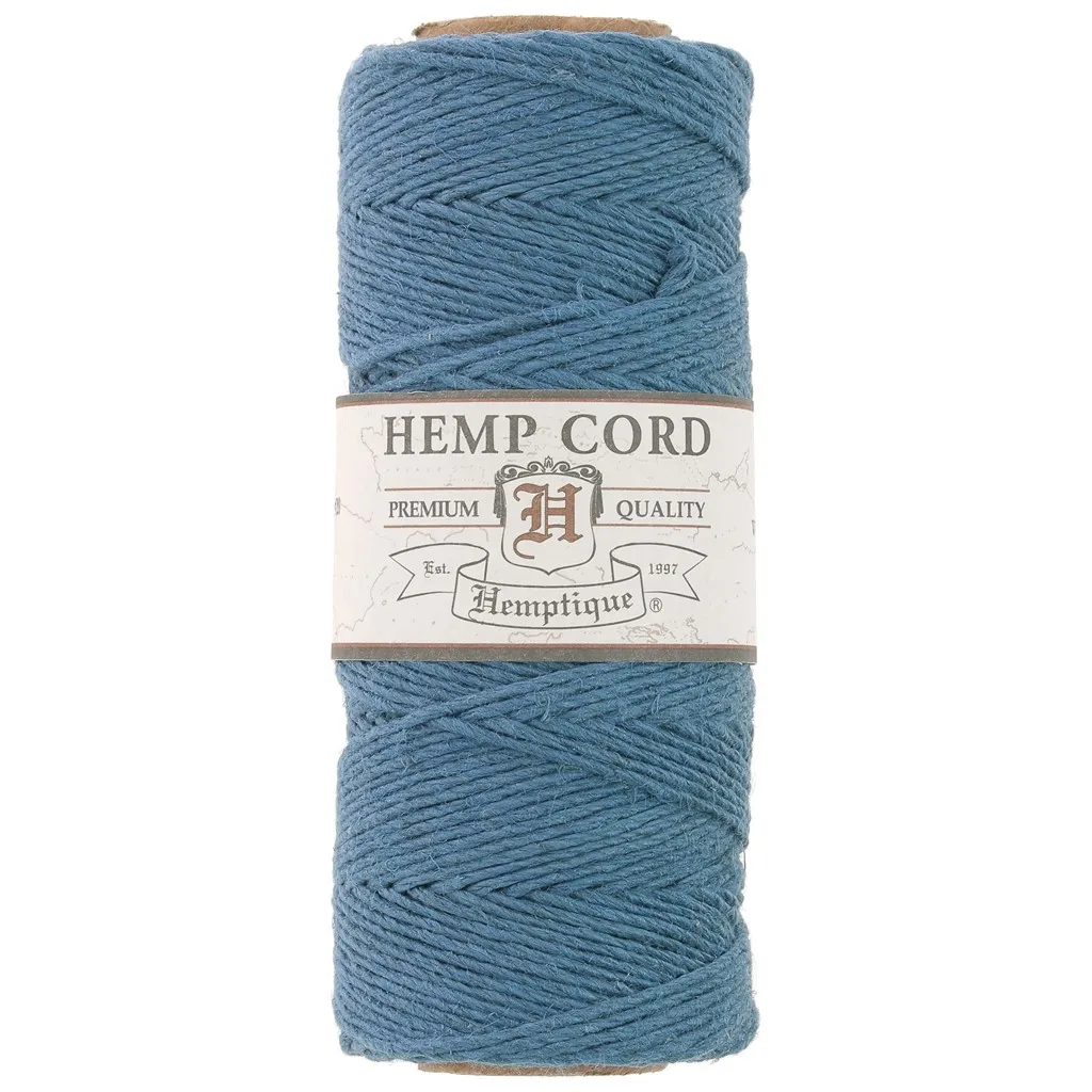 Bobina di 62 metri filo di canapa Hemp Cord 1.1 mm Blu