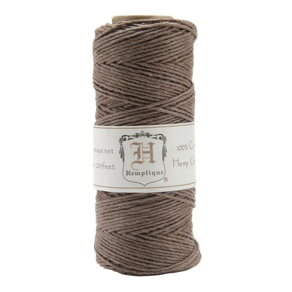 Bobina di 62 metri filo di canapa Hemp Cord 1.1 mm Marrone chiaro
