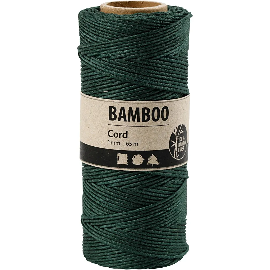 Bobina di 65 mètres di filo di bambù 1 mm - Verde abete