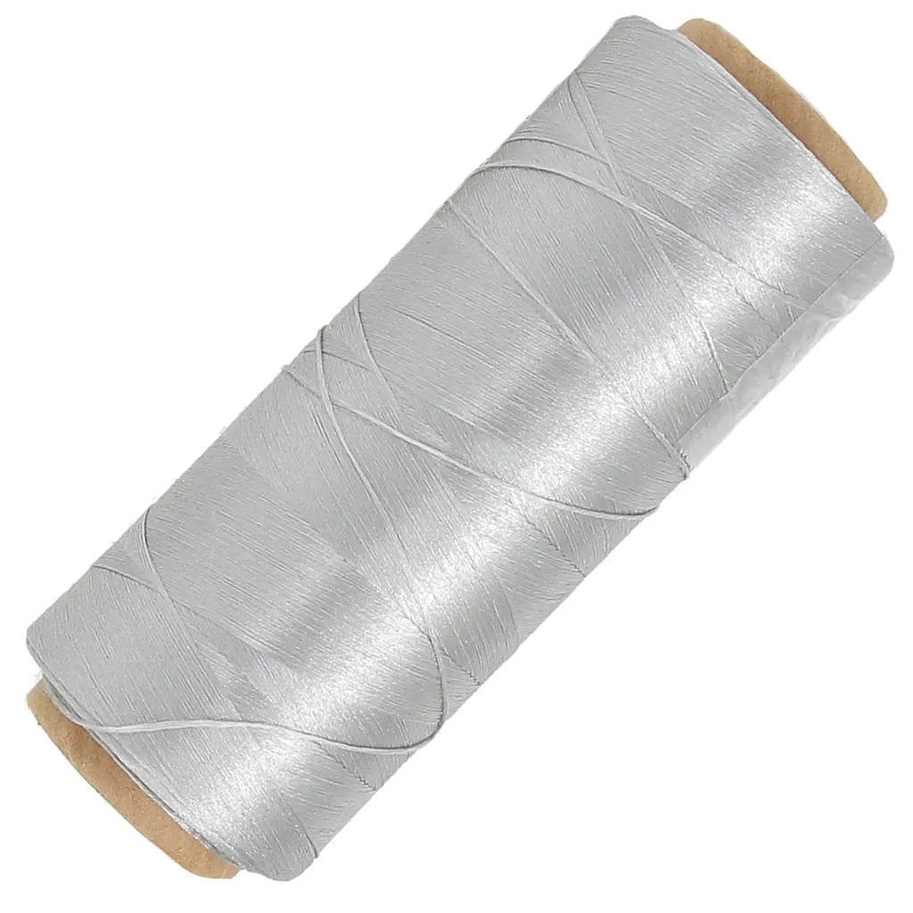 Bobina di filato metallico Glitter 1 filo per macramé 0,3 mm - Argento x1250m