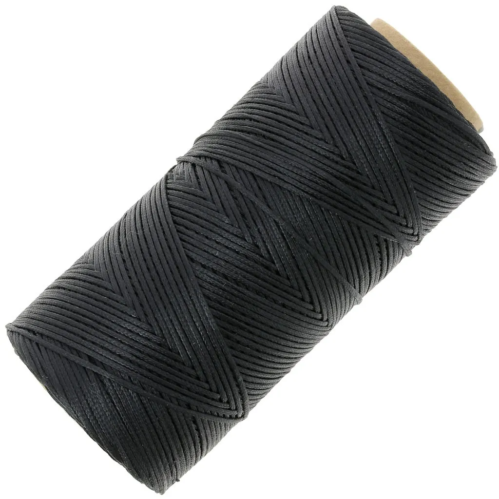 Bobina di filo cerato Linhasita per macramè 1,4 mm - Nero (PRETO) x167m