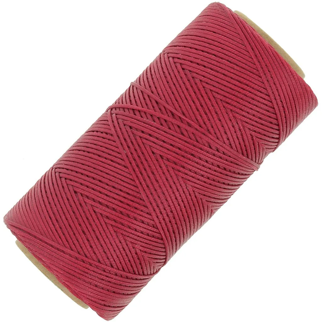 Bobina di filo cerato Linhasita per macramè 1,4 mm - Rosso scuro (44) x167m