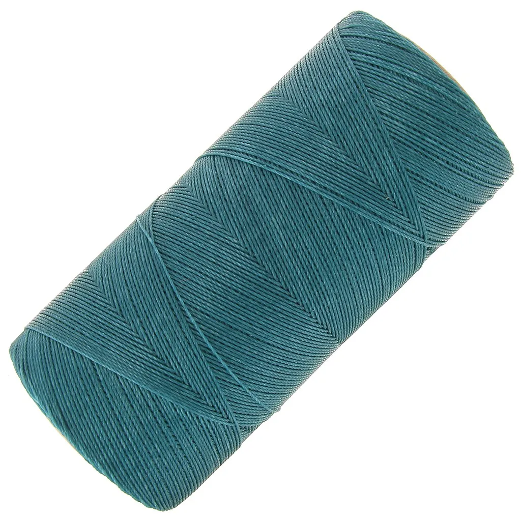 Bobina di filo cerato Linhasita per micro macramè 0,35 mm - Teal (228) x448m