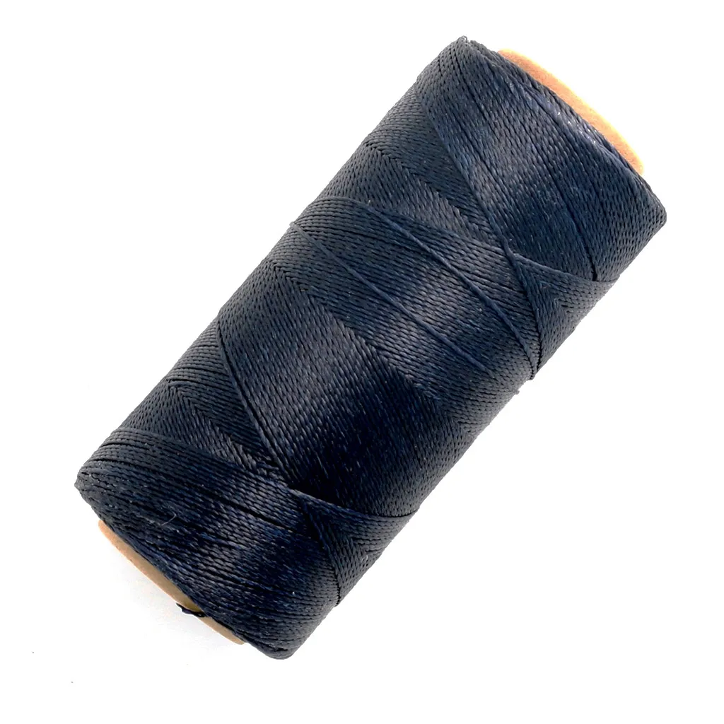 Bobina di filo cerato Linhasita per micro macramè 0,5 mm - Blu Nero (73) x335m