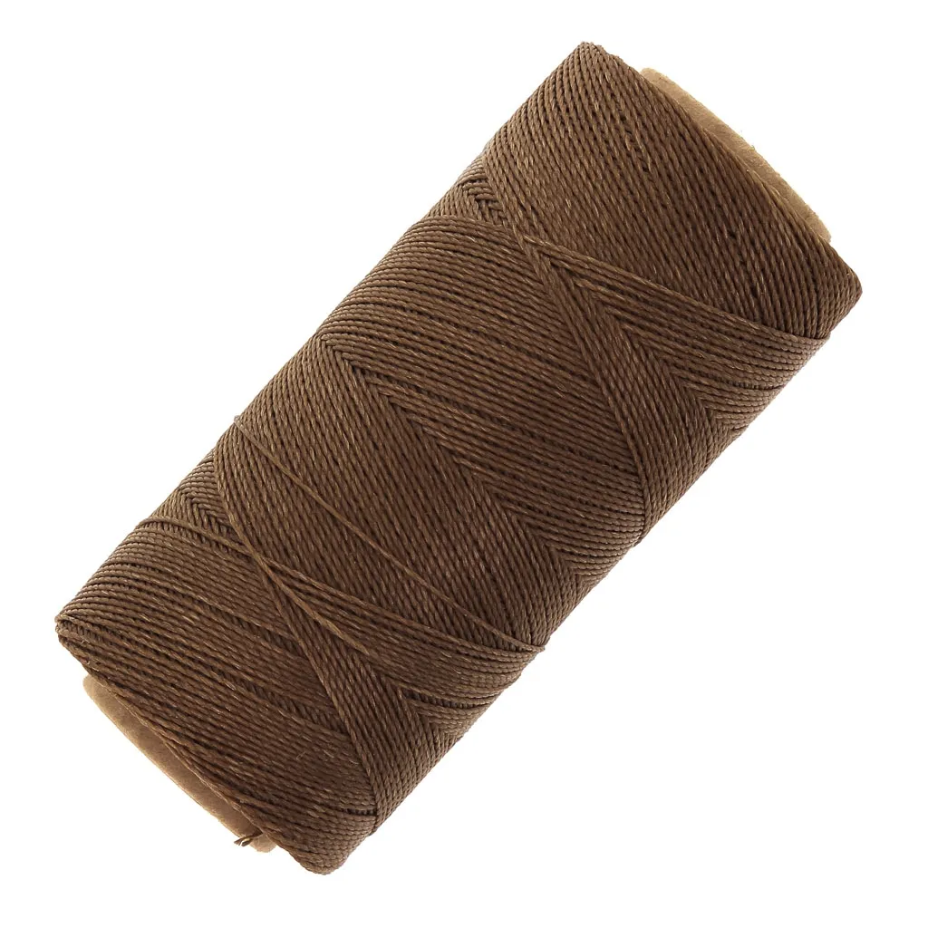 Bobina di filo cerato Linhasita per micro macramè 0,5 mm - Caramel Brown (362) x335m
