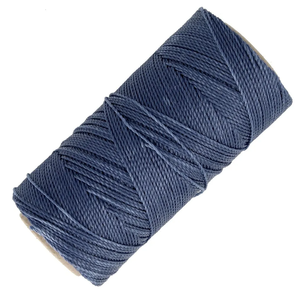 Bobina di filo cerato Linhasita per micro macramè 0,5 mm - Denim (1037) x335m
