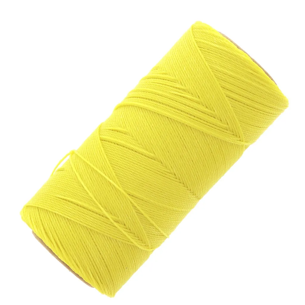 Bobina di filo cerato Linhasita per micro macramè 0,5 mm - Giallo (37) x335m
