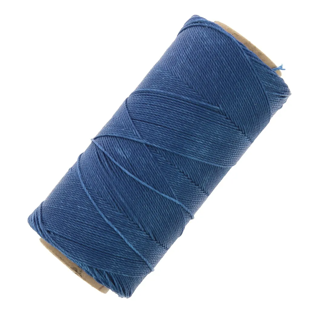 Bobina di filo cerato Linhasita per micro macramè 0,5 mm - Lapis Blue (298) x335m