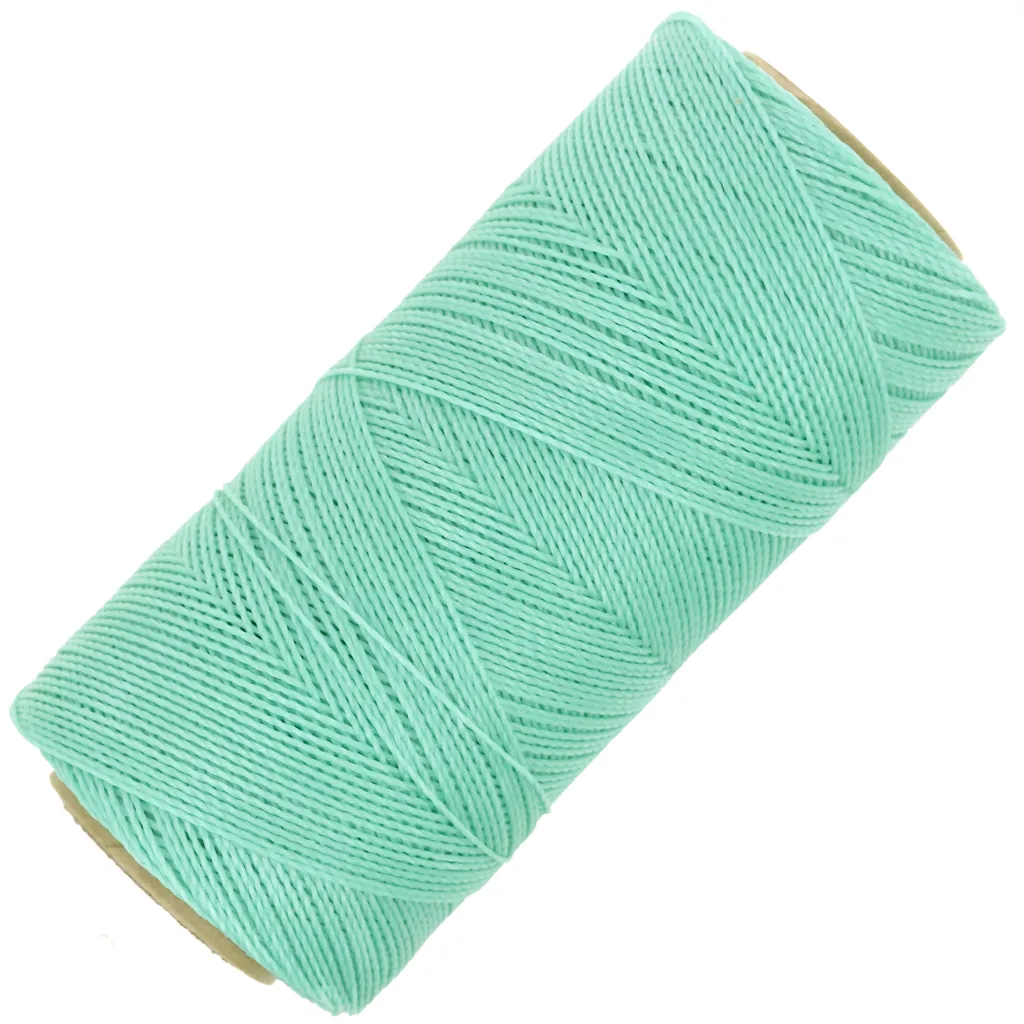 Bobina di filo cerato Linhasita per micro macramè 0,5 mm - Menta ghiacciata (1436) x335m