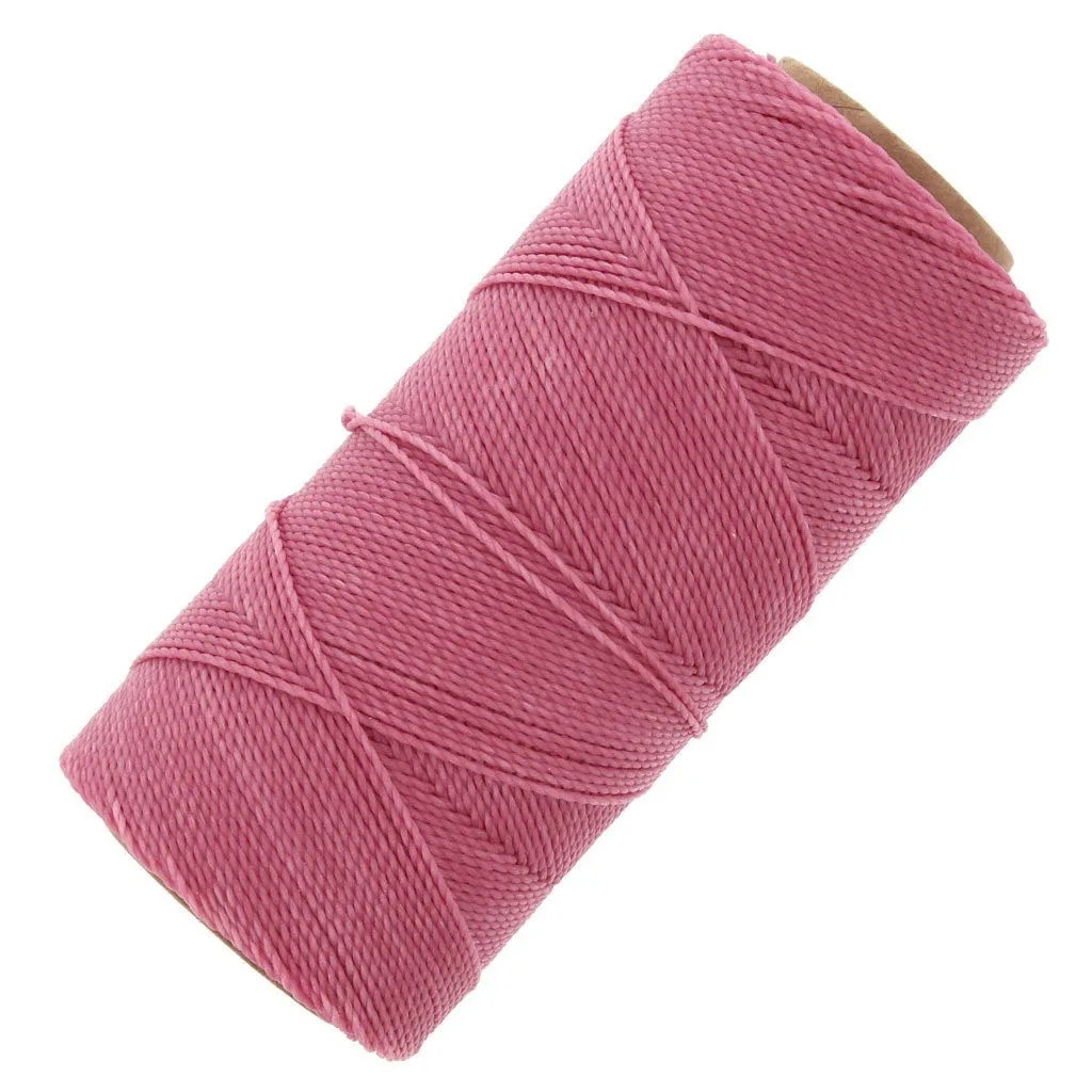 Bobina di filo cerato Linhasita per micro macramè 0,5 mm - Rosa confetto (629) x335m