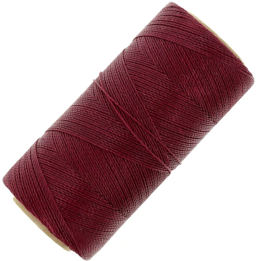 Bobina di filo cerato Linhasita per micro macramè 0,5 mm - Rosso scuro (44) x335m