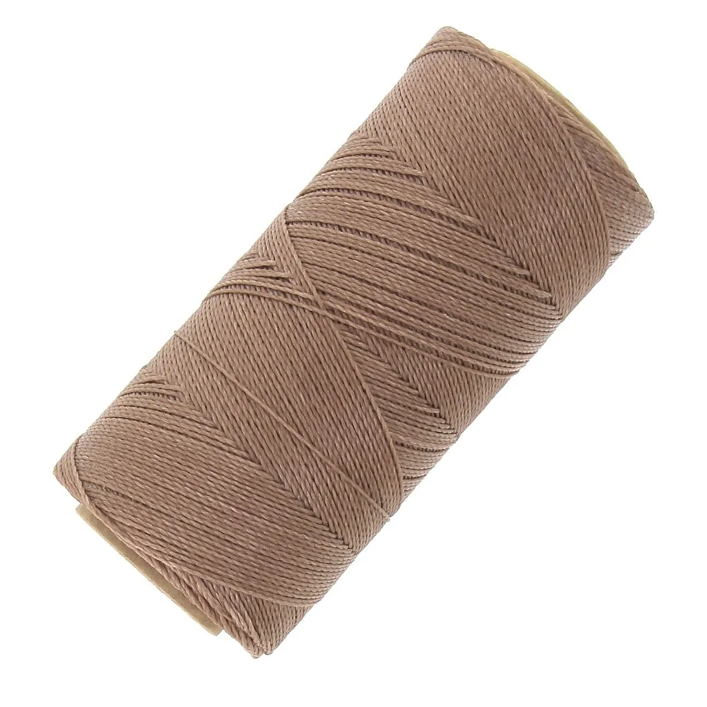 Bobina di filo cerato Linhasita per micro macramè 0,5 mm - Sabbia (214) x335m