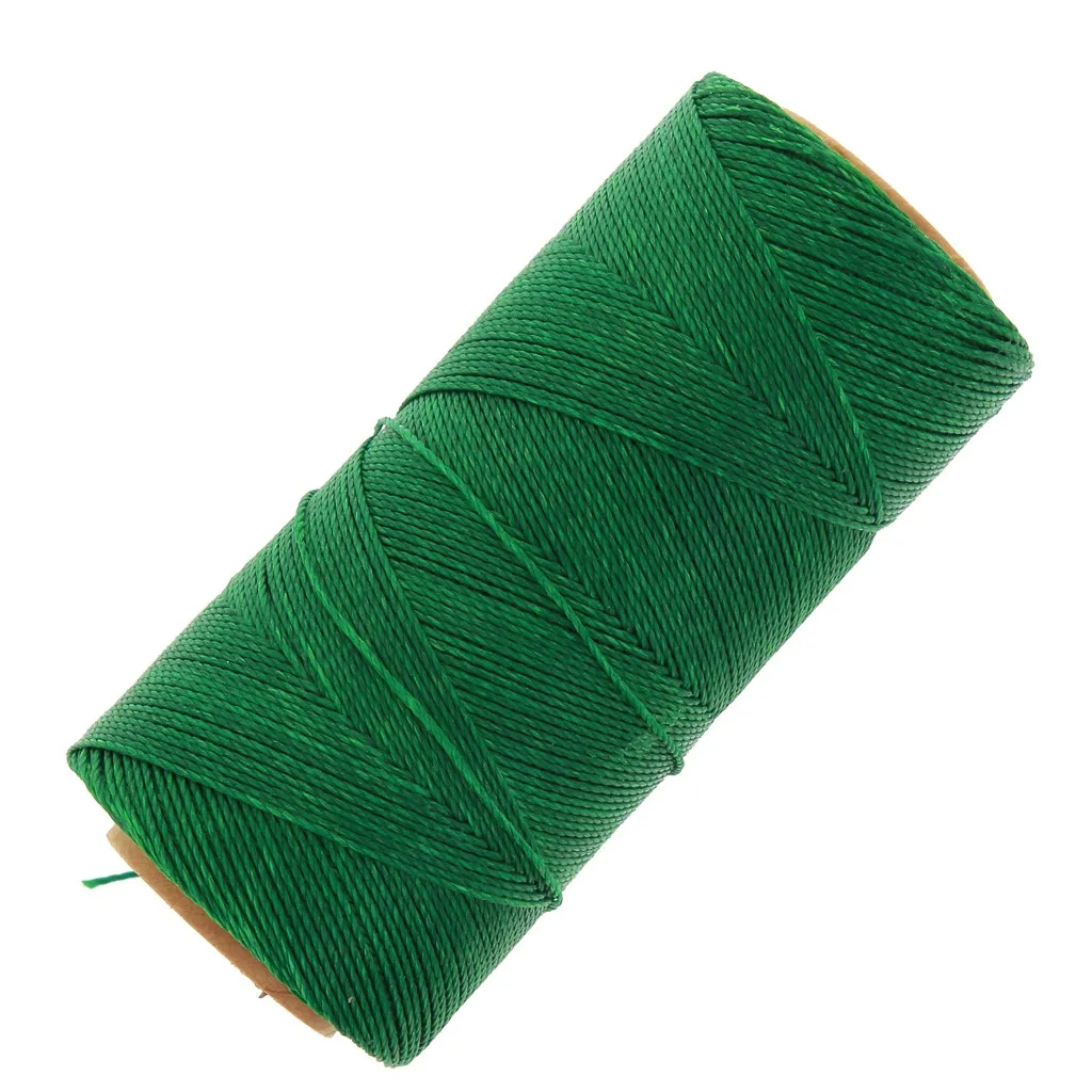 Bobina di filo cerato Linhasita per micro macramè 0,5 mm - Verde (1045) x335m