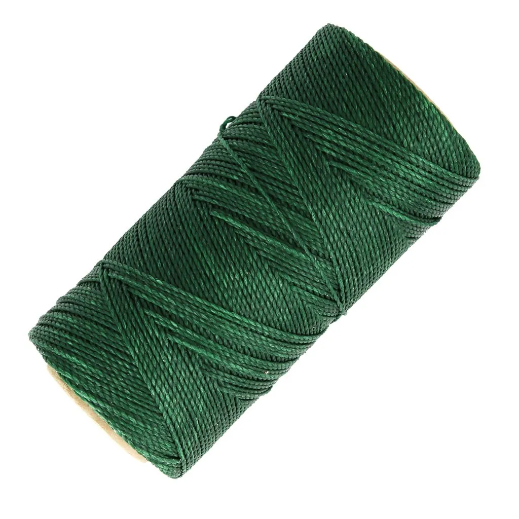 Bobina di filo cerato Linhasita per micro macramè 0,5 mm - Verde abete (367) x335m