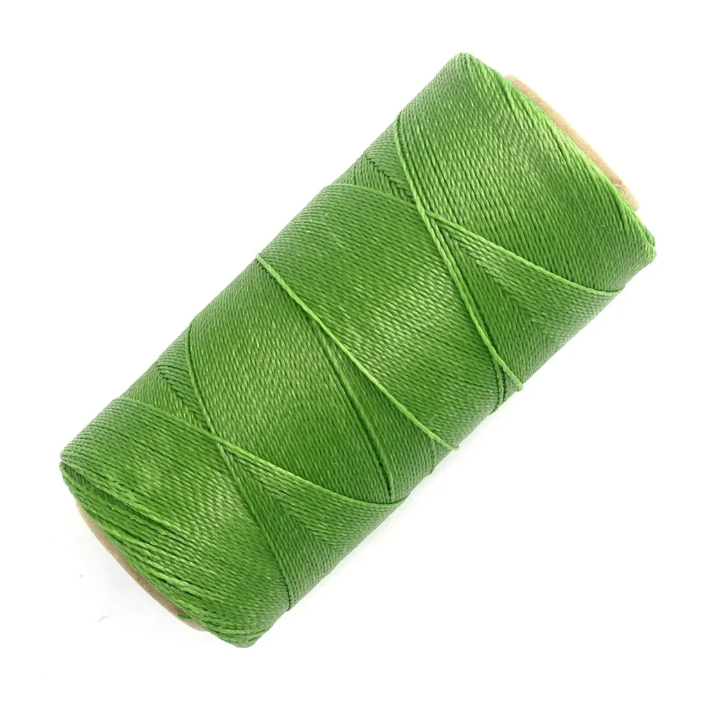 Bobina di filo cerato Linhasita per micro macramè 0,5 mm - Verde erba (352) x335m