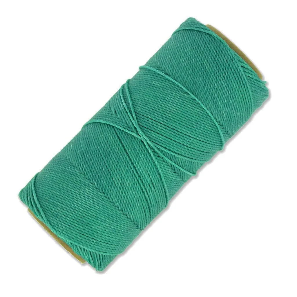 Bobina di filo cerato Linhasita per micro macramè 1 mm - Verde Turchese (224) x168m