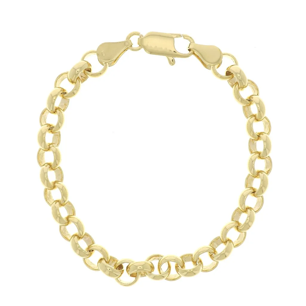 Bracciale maglia Jaseron 6.9 mm - Placcato oro 3 micron x18cm