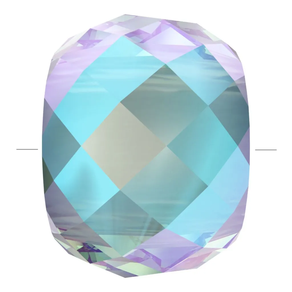 Briolette XXL PureCrystal 5043 - perla rondelle 11 mm Aquamarine Shimmer 2X x1