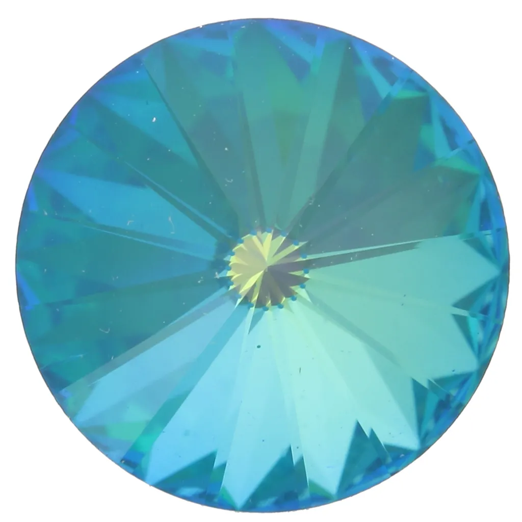 Cabochon PureCrystal 1122 Rivoli 12 mm - Crystal Ultra Teal AB x1