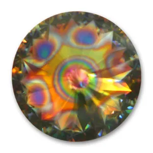 Cabochon PureCrystal 1122 Rivoli mm. 16 Peacock Eye