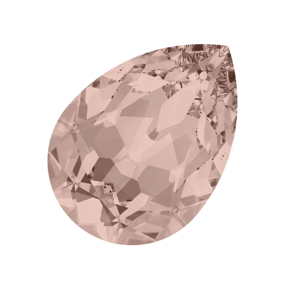 Cabochon PureCrystal 4320 pera 18x13 mm Vintage Rose Foiled x1