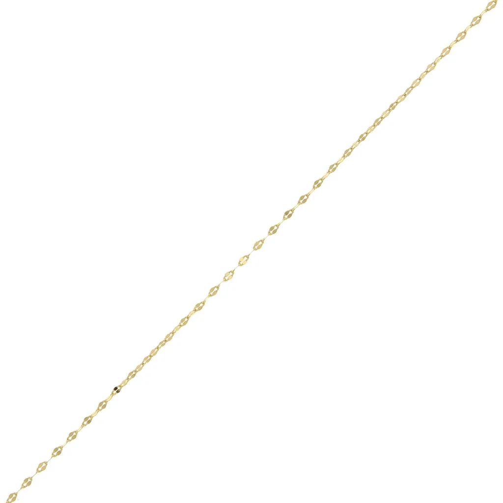 Catena 1.4 mm - Dorato con oro fino x50cm