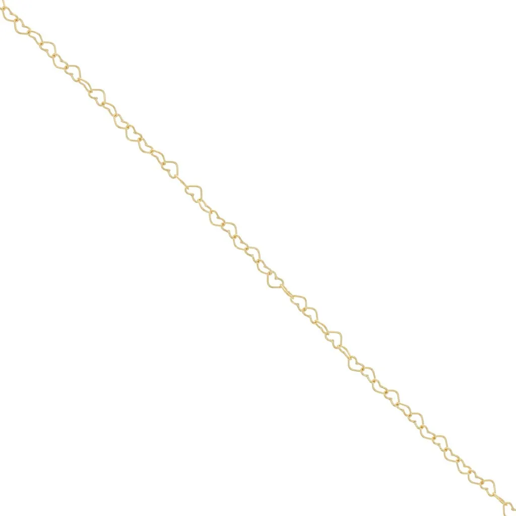 Catena a cuore 2,8 mm - Gold filled x20cm