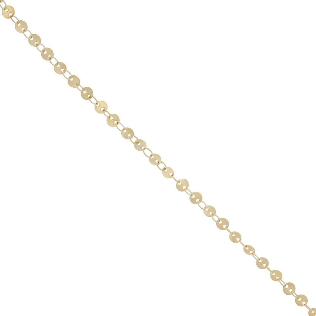 Catena a dischi da 4 mm - Acciaio inossidabile 304L dorato x50 cm