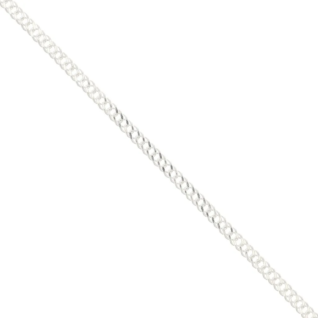 Catena a maglia doppia Rombo limata 3.3mm in Argentoo 925 x cm.50