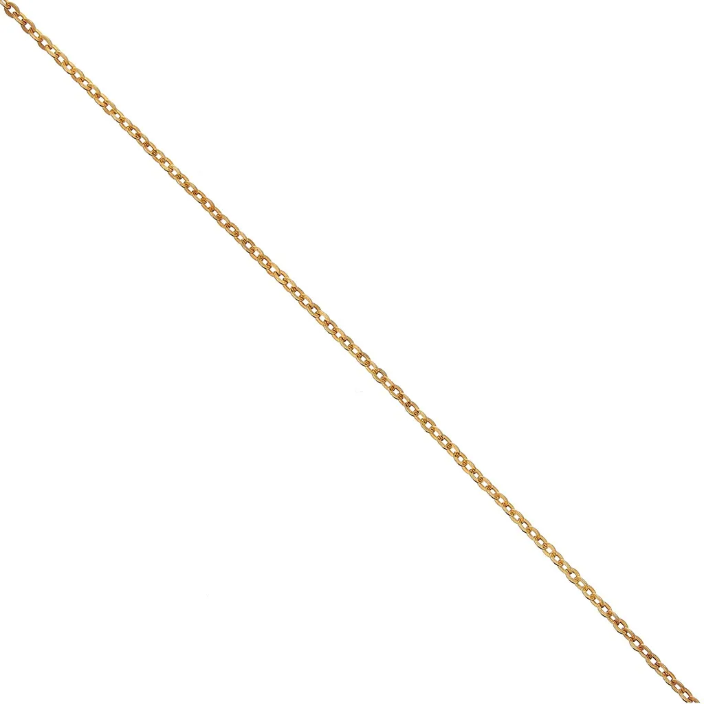 Catena forzatina specchio mm. 1,2x1,7 Argento 925 dorato con oro fino x 1m