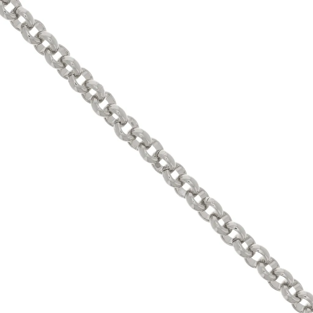 Catena in alluminio mm. 7.5 rodiato x1m