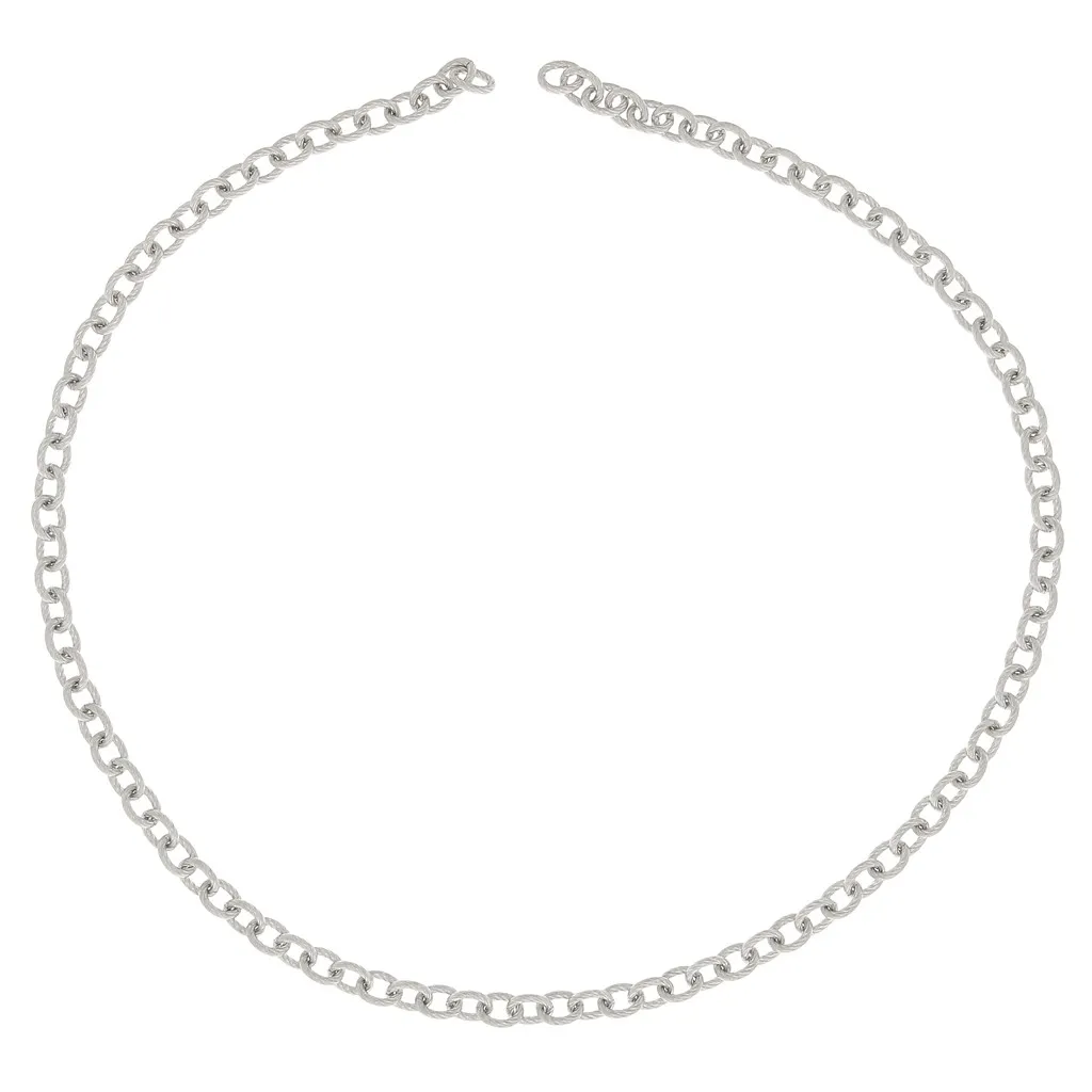 Catena maglia Forzatina striata 6 mm in acciaio inossidabile 316L x50cm