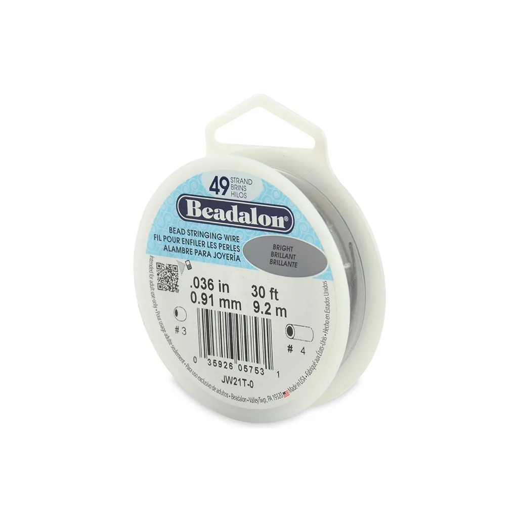 Cavetto acciaio 49 fili mm. 0.91 x m. 9,2