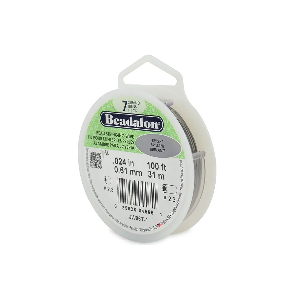 Cavetto acciaio 7 fili mm. 0.61 Acciaio x m. 31