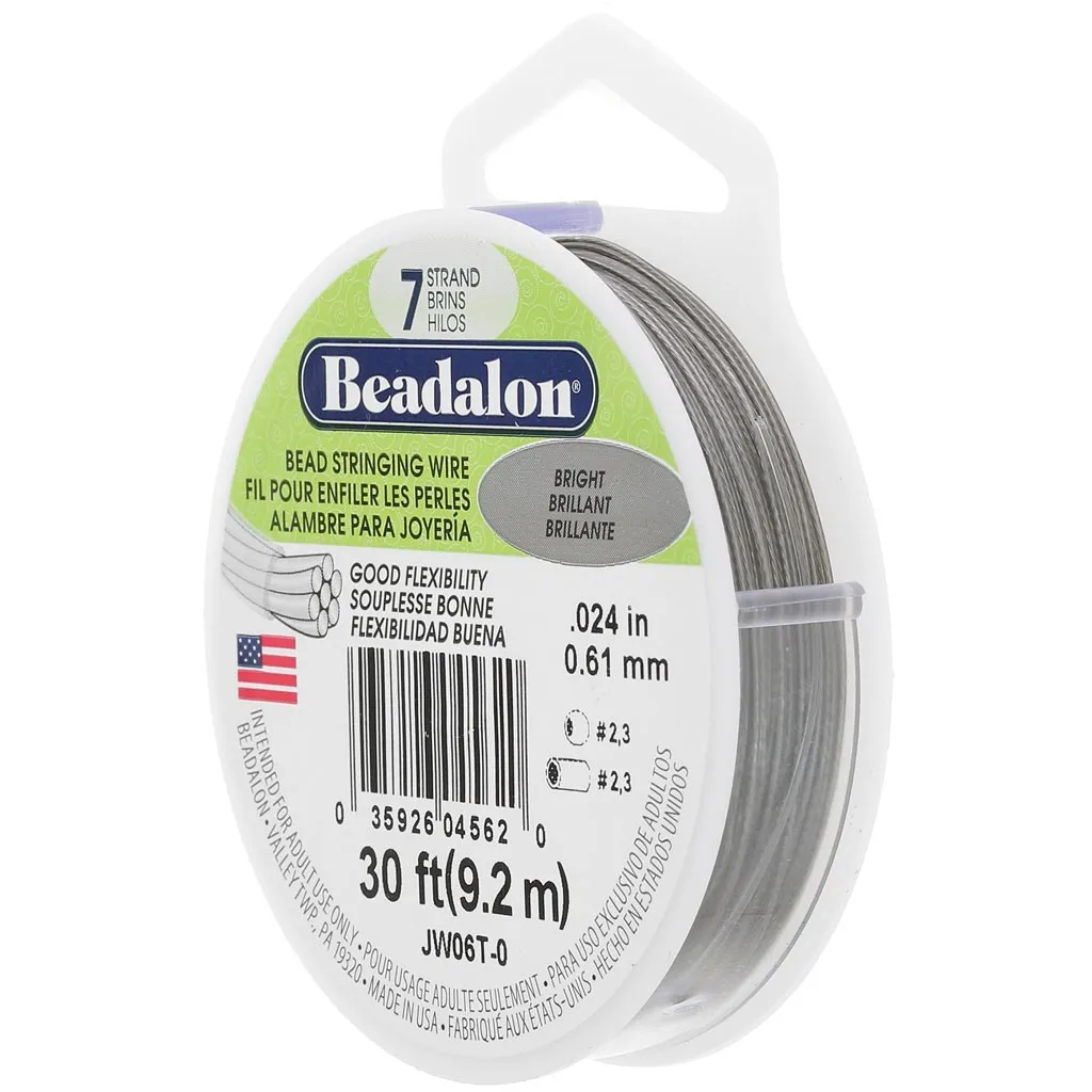 Cavetto acciaio 7 fili mm. 0.61 Acciaio x m. 9,2