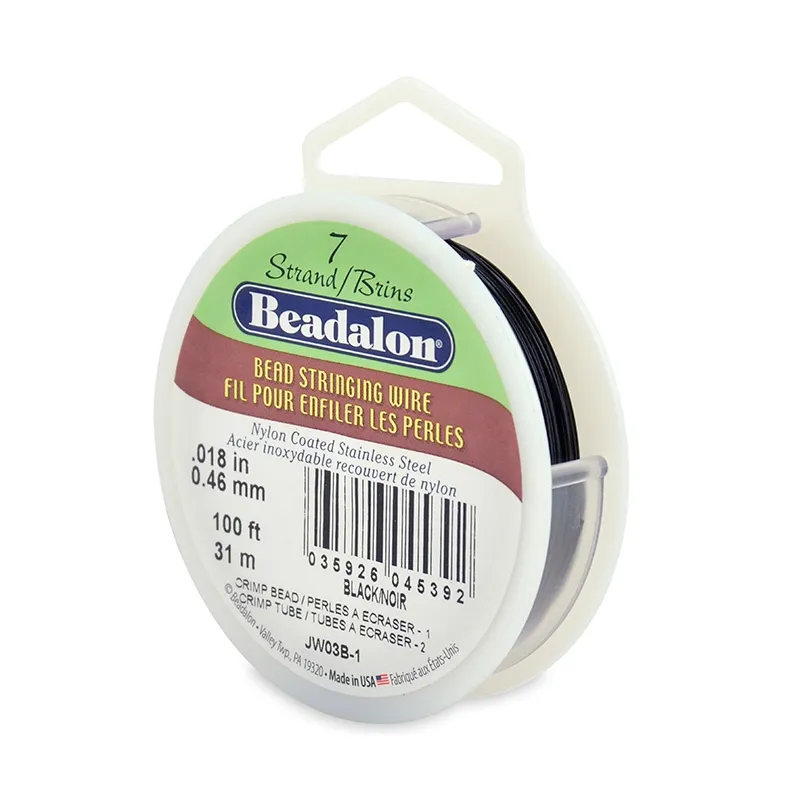 Cavetto acciaio Nero 7 fili mm. 0.46 x m. 30