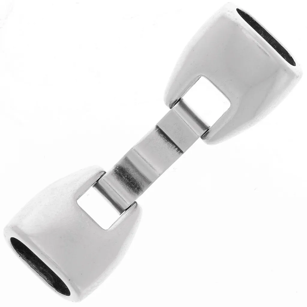 Chiusura per cuoio Regaliz Placcatura argento antico