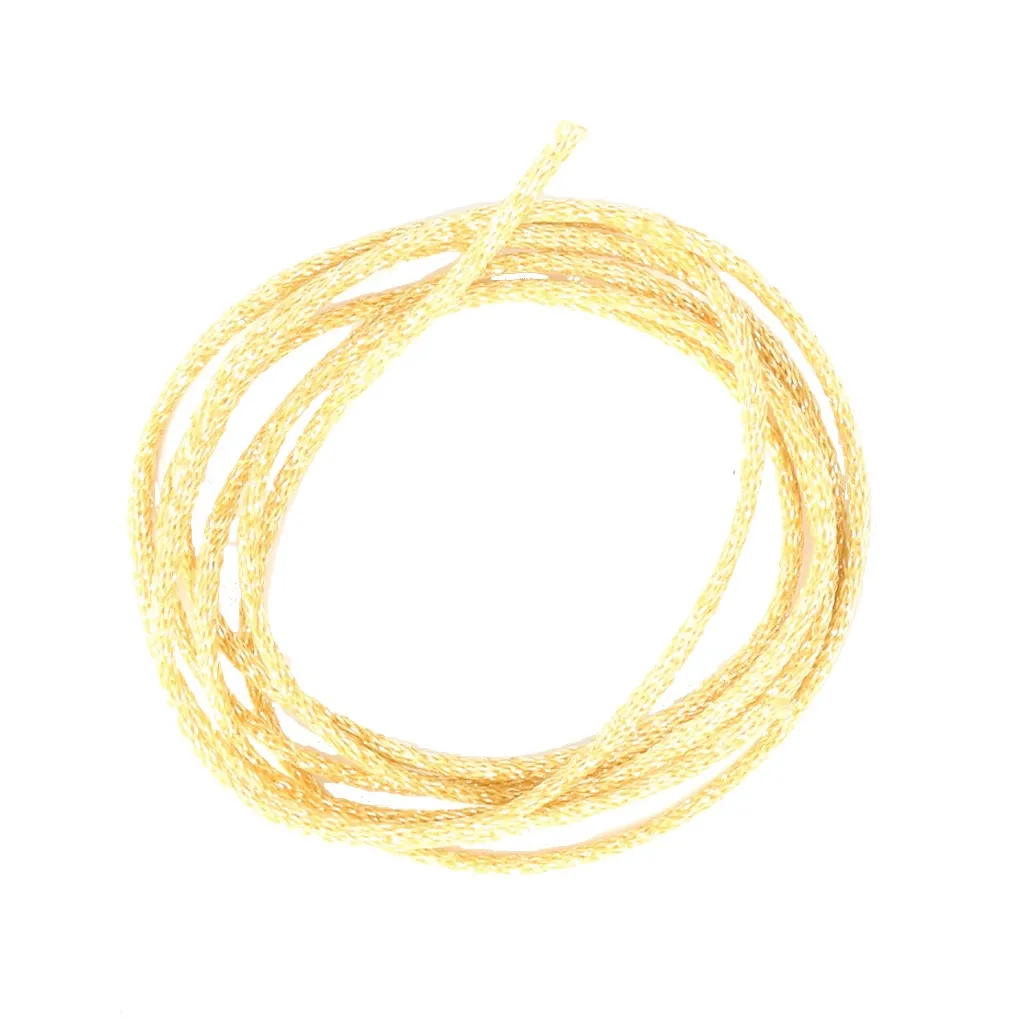 Cordoncino metallico Mokuba 2 mm - Filo giallo argento x1m